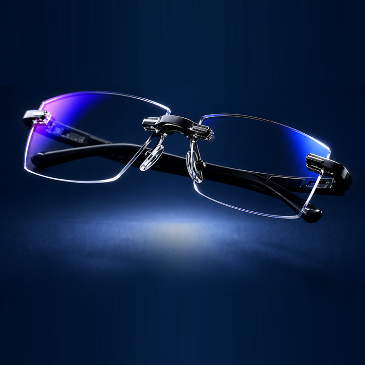 Rahmenlose, ultraleichte Lesebrille mit Diamantschliff