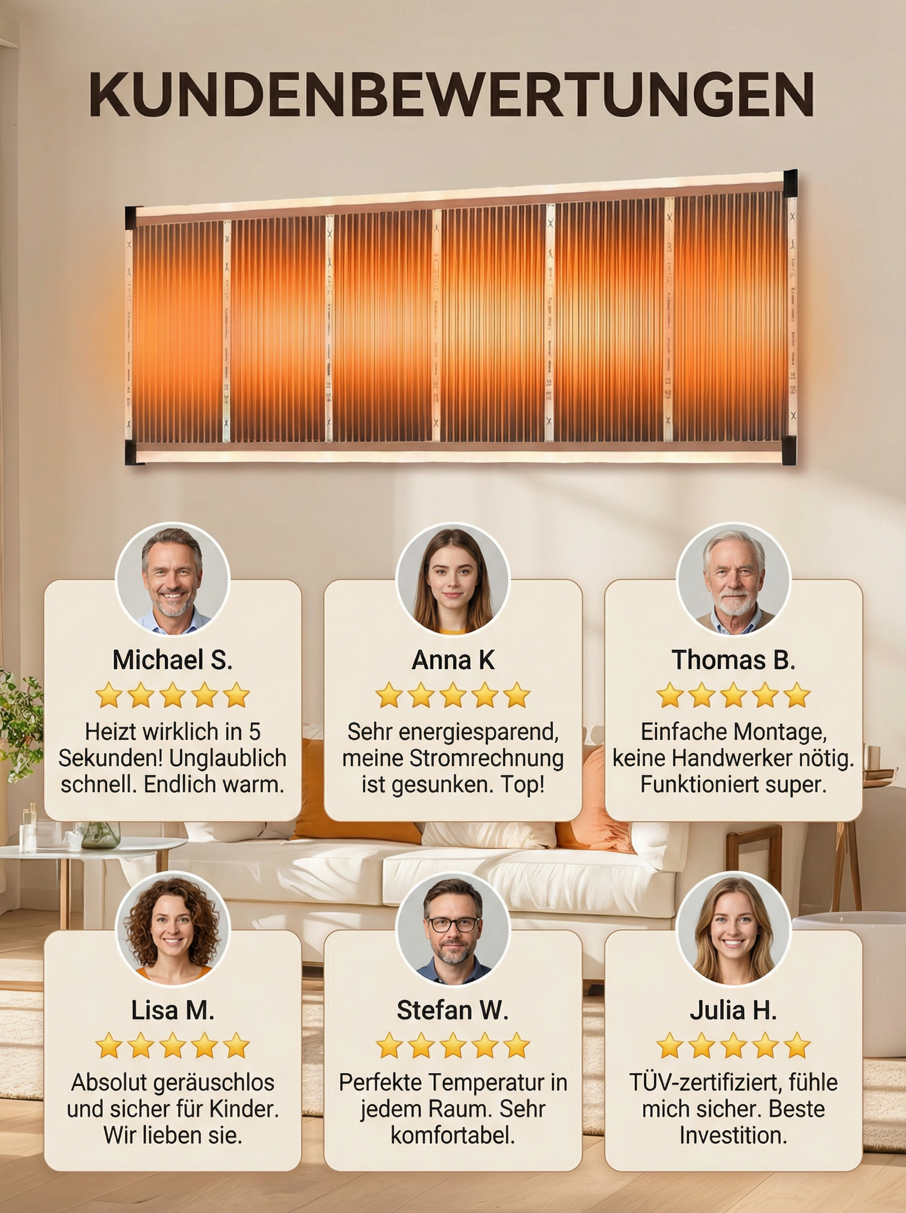 【5 Sekunden Schnellheizung】Deutsche Hightech-Graphen-Wandheizung