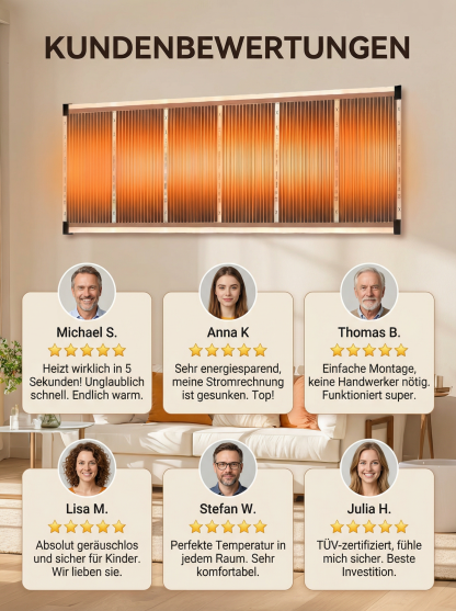 【5 Sekunden Schnellheizung】Deutsche Hightech-Graphen-Wandheizung