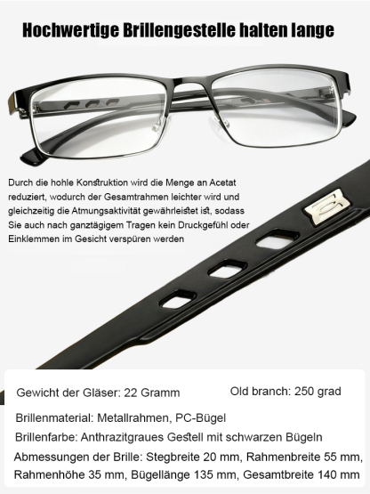Kristall-Autofokus-Anti-Blaulicht-Photochromatische Lesebrille