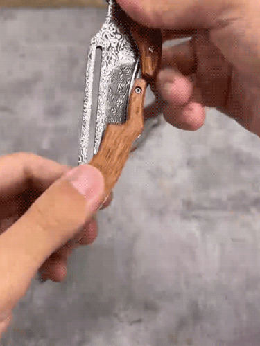 Damaststahl Klappmesser