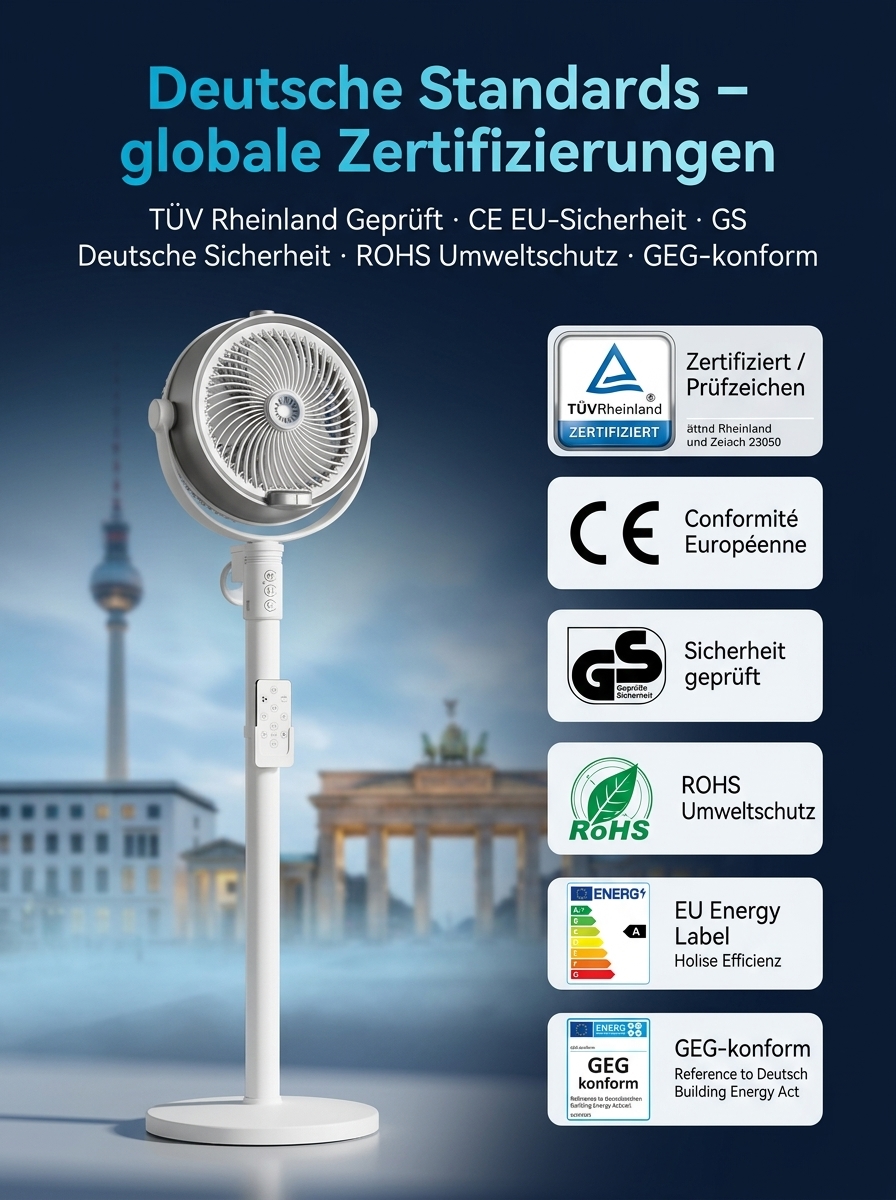Die Klimaanlagen-Alternative: Kabelloser Sprühventilator mit 92% Stromersparnis & 15m Luftstrom