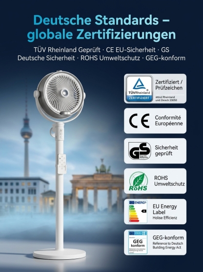 Die Klimaanlagen-Alternative: Kabelloser Sprühventilator mit 92% Stromersparnis & 15m Luftstrom