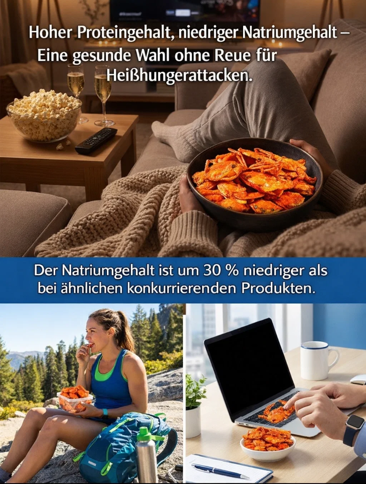 Ausgewählte, knusprige kleine Meereskrabben