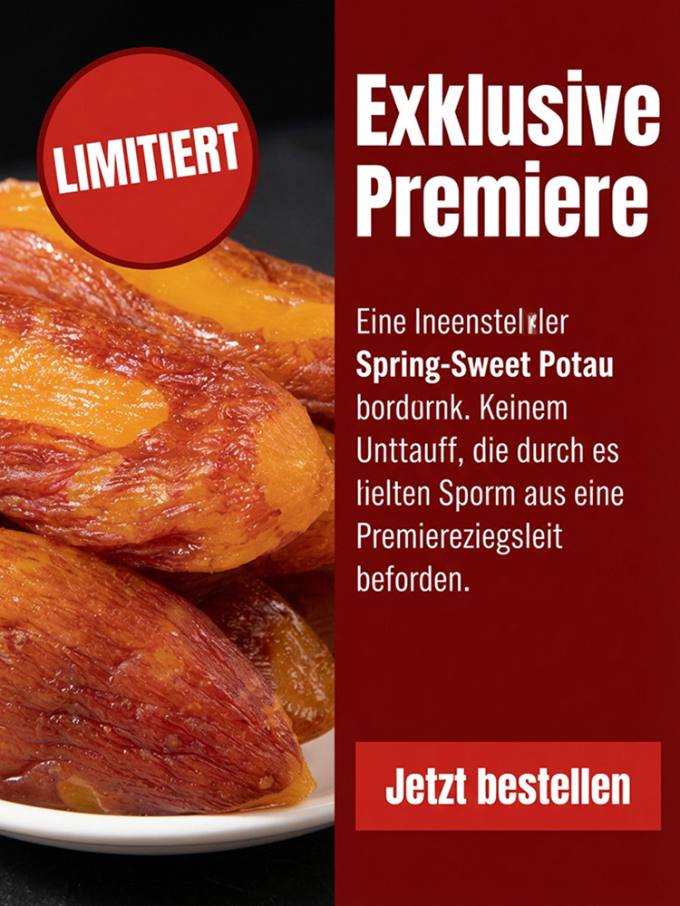 【Frisch gedämpft und gebacken】Zuckerfreie gedämpfte Süßkartoffelstreifen