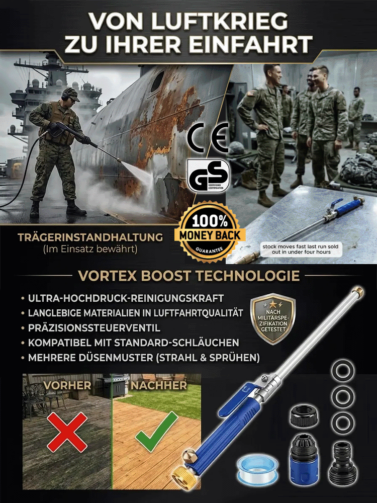 【Ein Sprühstoß, sofort sauber】Hochdruck-Reinigungswasserpistole