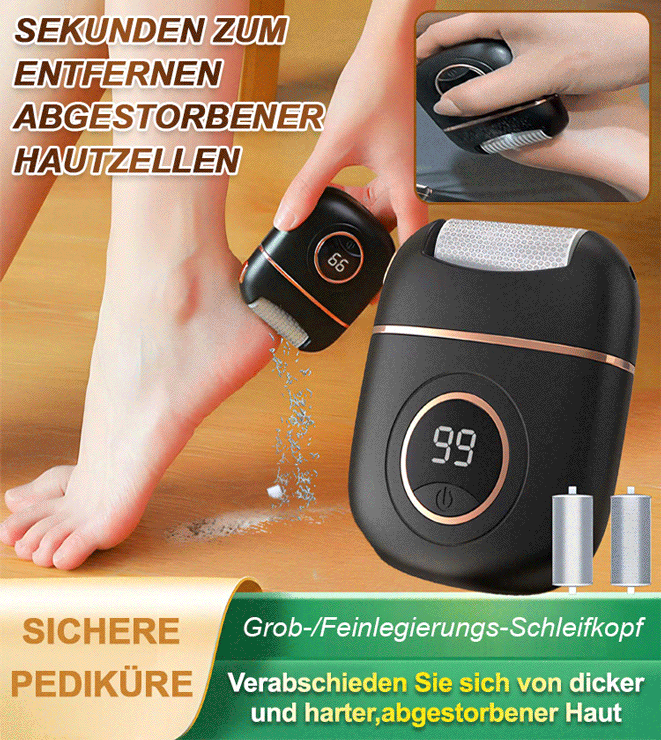 Elektrischer Fußfeilenentferner mit digitaler Anzeige für sofortige Entfernung von abgestorbener Hau