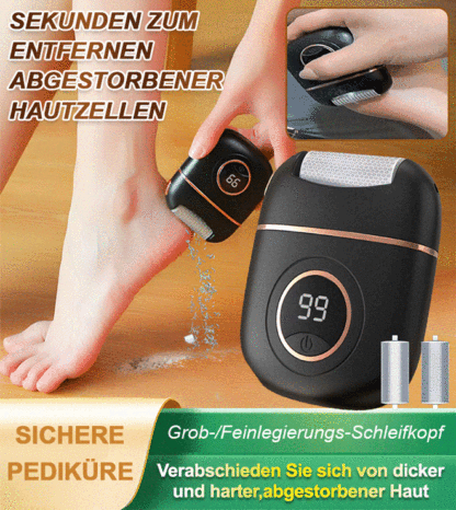 Elektrischer Fußfeilenentferner mit digitaler Anzeige für sofortige Entfernung von abgestorbener Hau