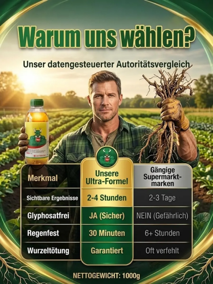 Hochleistungs-Unkrautvernichter | 24h Wurzelvernichtung & 100% Bio