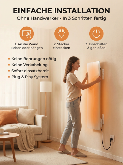 【5 Sekunden Schnellheizung】Deutsche Hightech-Graphen-Wandheizung