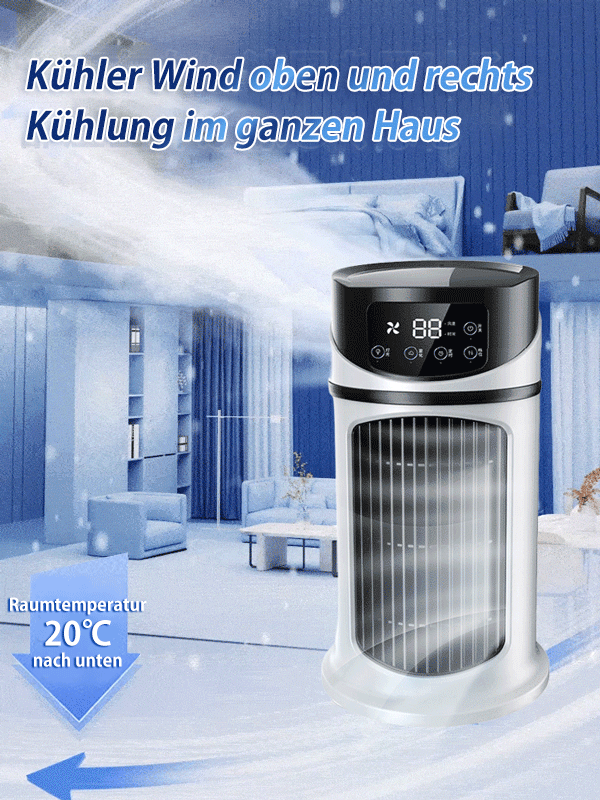 [50% Rabatt] Premium 3-in-1 Luftkühler - Eiskalter Wind ohne Installation, Mobile Klimaanlage Alternative