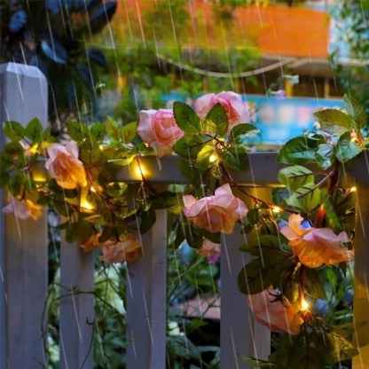 Waterproof Rose Vine String Lights