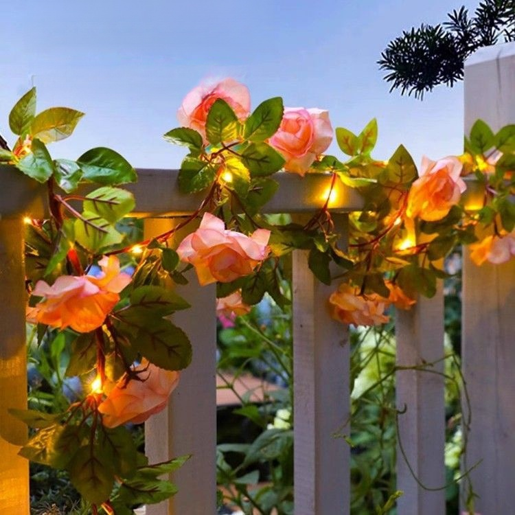 Waterproof Rose Vine String Lights