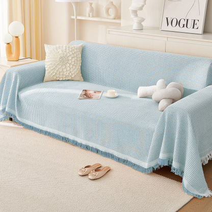 Poduszki na sofę w kolorze kremowym Waffle