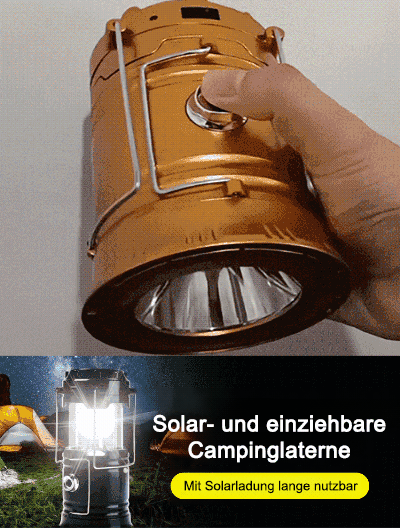 Keine Stromkosten! Solarbeleuchtung die die ganze Nacht leuchtet.☀️ Verabschiede dich für immer von der Dunkelheit!💡 Stoßfeste und wasserdichte Solarleuchte begleitet dich auf jedes Abenteuer!🌧️ Eine Lampe löst alle Probleme bei Stromausfällen und Campi
