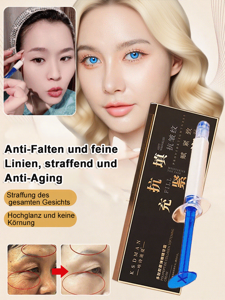 【Falten-weg Sofort】Peptid-Spritzen-Kollagen-Creme