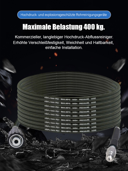 🚀【Rohrreiniger mit Hochdruck | 10 Meter automatischer Schlauch | Einfache Lösung für Rohrverstopfungen】💦 ✅