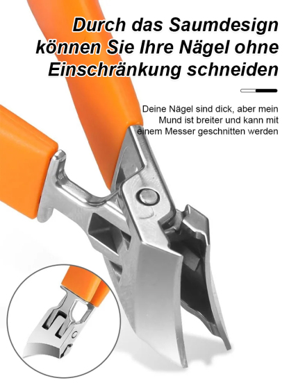 FM【Für eingewachsene Nägel unverzichtbar】Großer schräger Nagelknipser mit Spritzschutz