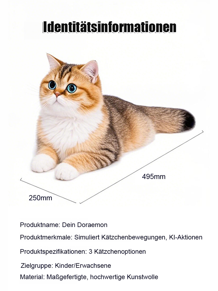 Kleiner Hund und Katze Plüschfigur mit kurzem Fell.