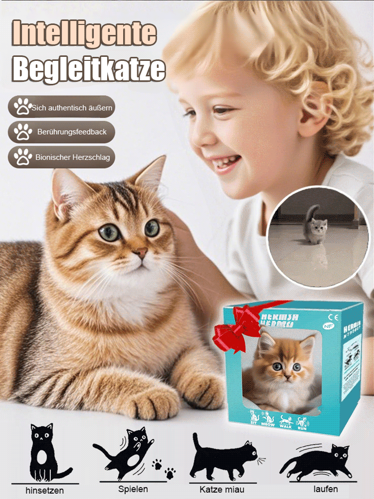 Kleiner Hund und Katze Plüschfigur mit kurzem Fell.