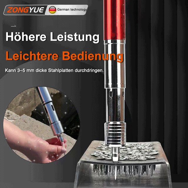 ⚙️🔩Diese Mini-Stille-Nagelpistole ermöglicht mühelos das Stapeln auf Beton, Stahlplatten und Eisenblechen und steigert die Produktivität um das 10-fache.