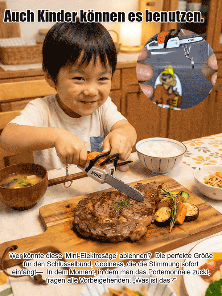 🔨🛠Dies ist der Mini-Elektro-Kettensägen-Schlüsselanhänger von Citizen, der alles durchtrennen kann.