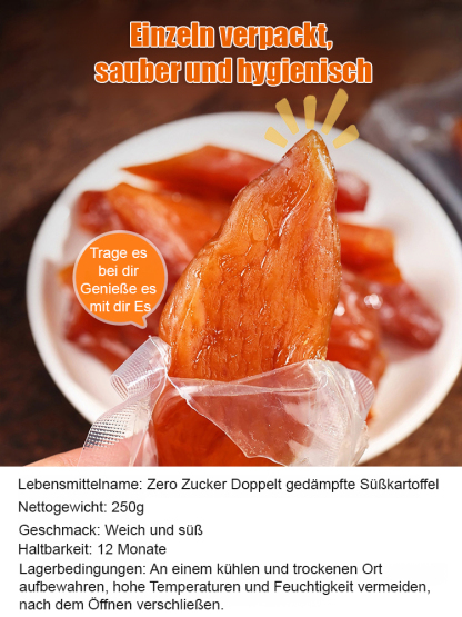 【Frisch gedämpft und gebacken】Zuckerfreie gedämpfte Süßkartoffelstreifen