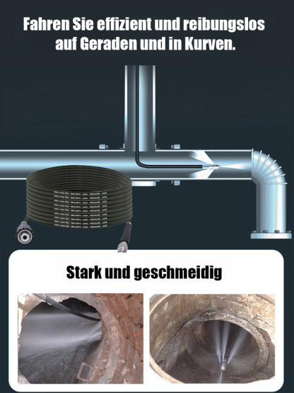 🚀【Rohrreiniger mit Hochdruck | 10 Meter automatischer Schlauch | Einfache Lösung für Rohrverstopfungen】💦 ✅