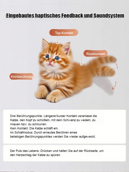 Kleiner Hund und Katze Plüschfigur mit kurzem Fell.