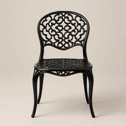 Sedia da Giardino in Alluminio Nero-Yenolirto