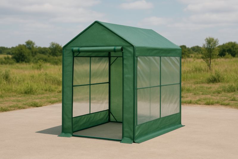 Serra da Giardino in Acciaio con Copertura in Tessuto e PVC 200x150x175 cm-Nenolirto