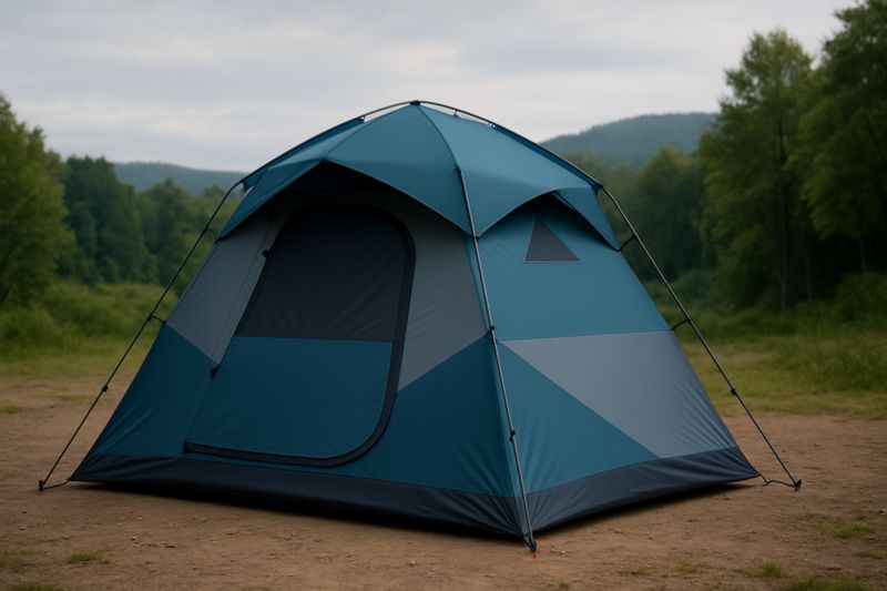 Tenda da campeggio in poliestere blu, dimensioni 210x210x150 cm-Nenolirto