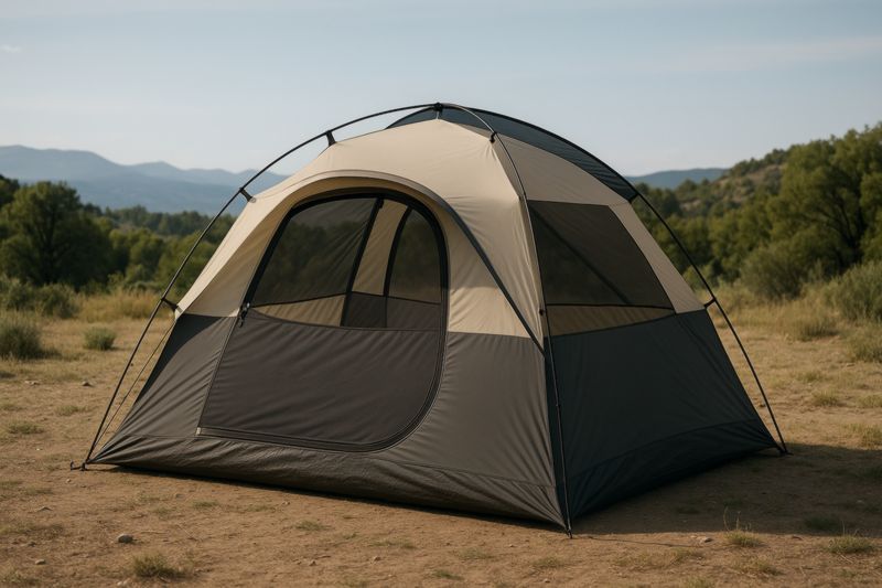 Tenda da Campeggio Domus Beige/Nero Tessuto Poliestere  300 x 300 x 200 cm-Nenolirto