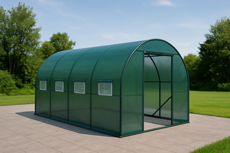 Serra a Tunnel Verde in PVC e Acciaio 300x200x190 cm-Nenolirto