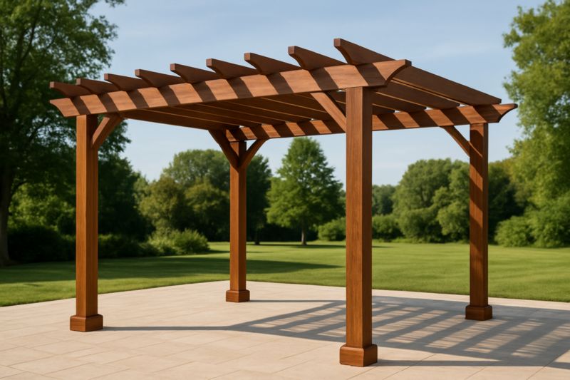 Pergola da Giardino in Legno Massiccio Marrone 300x300x240 cm-Nenolirto