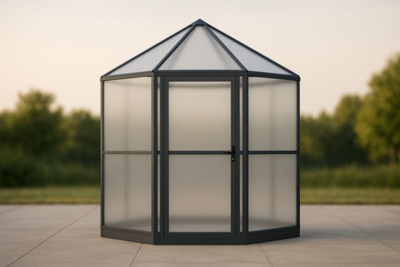 Serra Esagonale in Alluminio e Policarbonato 200x200x250 cm-Nenolirto