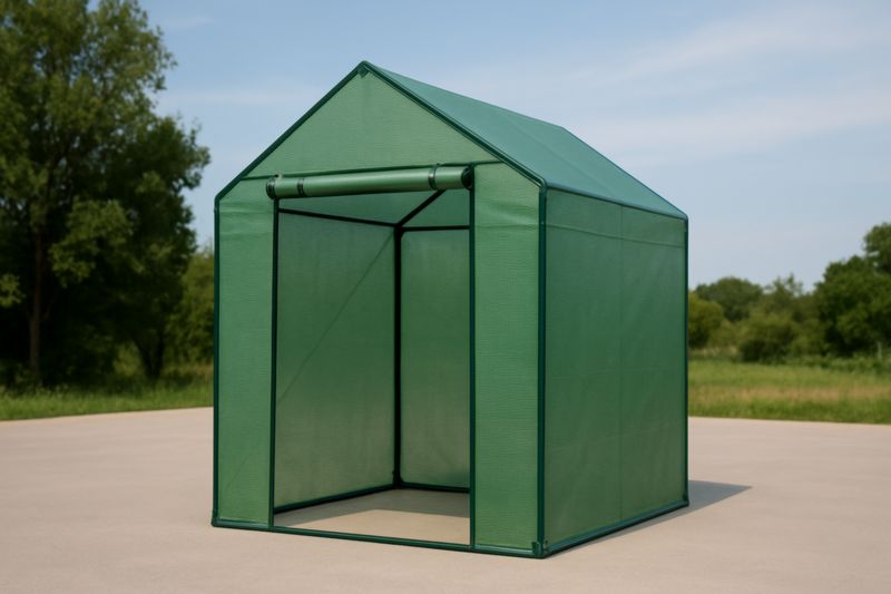 Serra da Giardino in Acciaio e Polietilene Verde 200x150x175 cm-Nenolirto