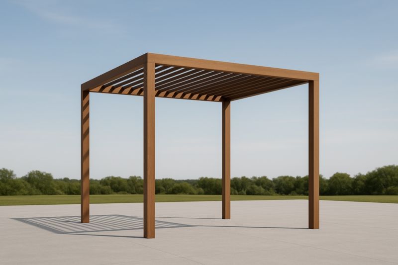 Pergola in Alluminio Marrone per Esterno 300x300x250 cm-Nenolirto