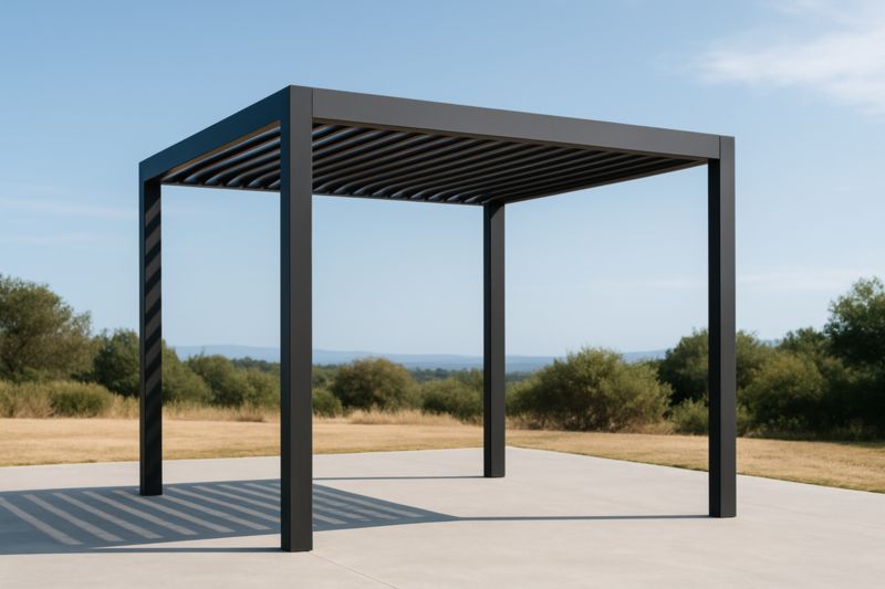 Pergola da Giardino in Alluminio Antracite 300x300×250 cm-Nenolirto