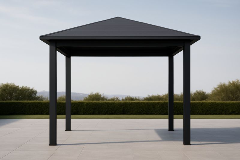 Gazebo in Alluminio Nero 300x300×250 cm-Nenolirto