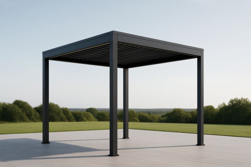 Gazebo in Alluminio Grigio Antracite 3x3x2.5m-Nenolirto