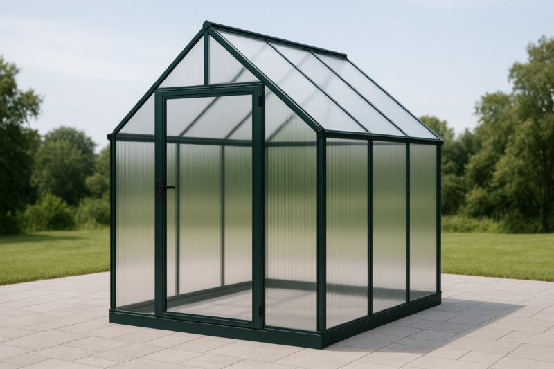 Serra da giardino in alluminio e policarbonato 200x200x250 cm-Nenolirto