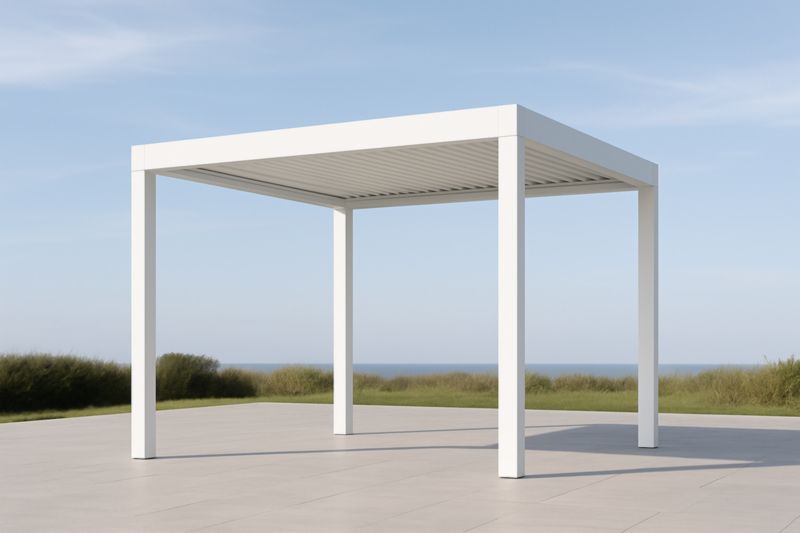 Gazebo in Alluminio Bianco 3x3×2.5 m-Nenolirto