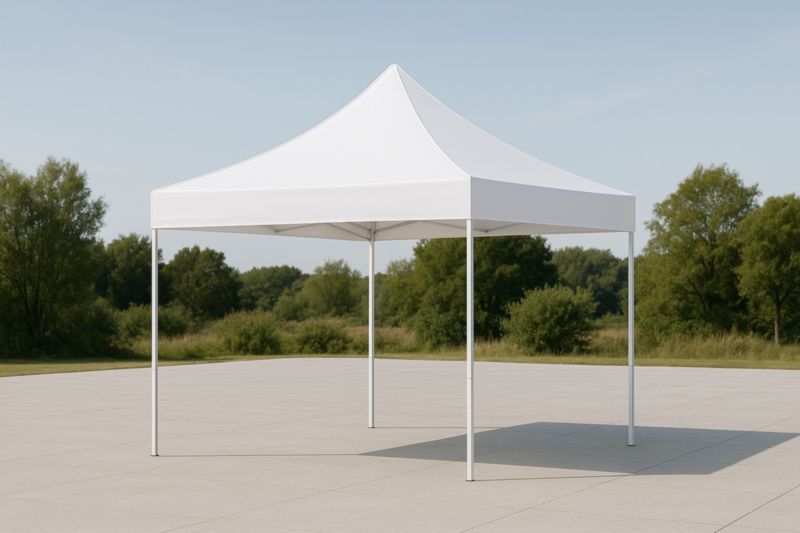 Gazebo Pieghevole in Alluminio e Poliestere Bianco 3x3×2.5 m-Nenolirto