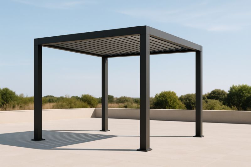 Pergola da Giardino in Alluminio Nero-Nenolirto