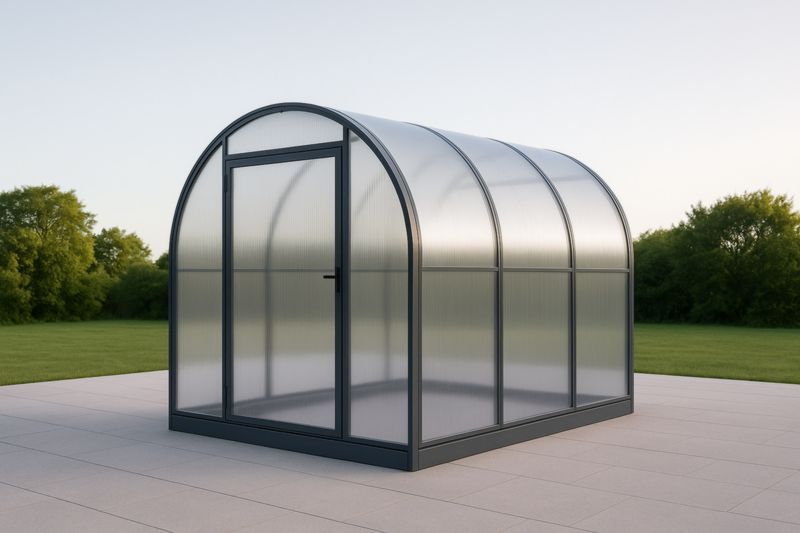 Serra da Giardino in Policarbonato Telaio in Alluminio 300x200x200 cm-Nenolirto