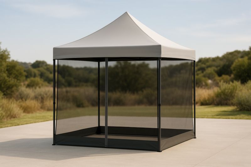 Gazebo da Giardino in Acciaio con Copertura in Poliestere 3x3×3m-Nenolirto