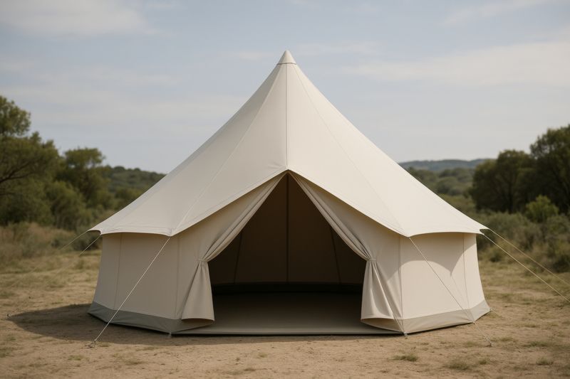 Tenda da Campeggio a Campana in Poliestere Beige-Nenolirto