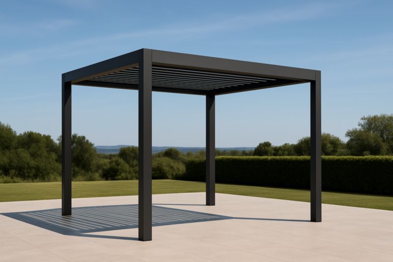 Pergolato in Alluminio Antracite 300x300x250 cm-Nenolirto