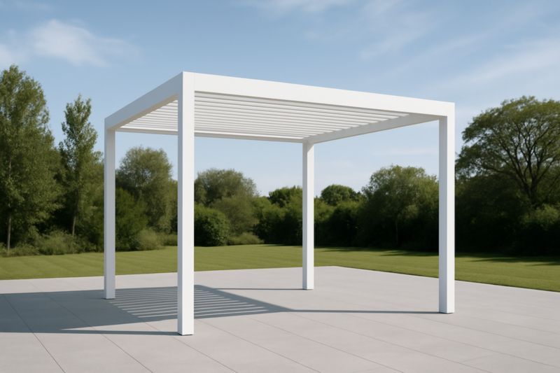 Gazebo da Esterno in Alluminio Bianco 300x300×250 cm-Nenolirto